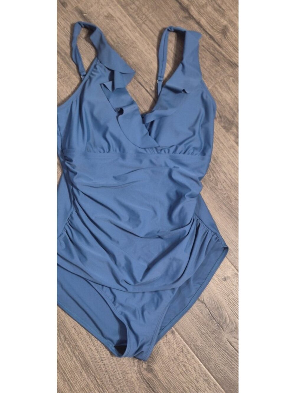 Mycoco Ruffled Ruched Slimming One-piece Bathingsuit Swimsuit Women's Size 16